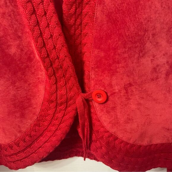 Coldwater Creek Suede Like Red Jacket - Picture 3 of 8